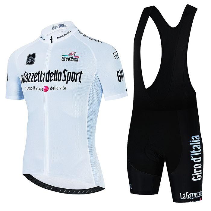 2022 Cycling Jersey Giro D'italy Dark White Short Sleeve and Biboiuj007